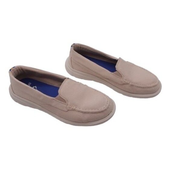 Sperry Women's Slip-On Captain's Moccassins Sneakers Ivory Size 10 Wide STS87400 - Picture 1 of 9